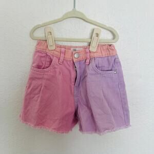Cotton On Kids Colorblock Denim Shorts 5Y VGUC